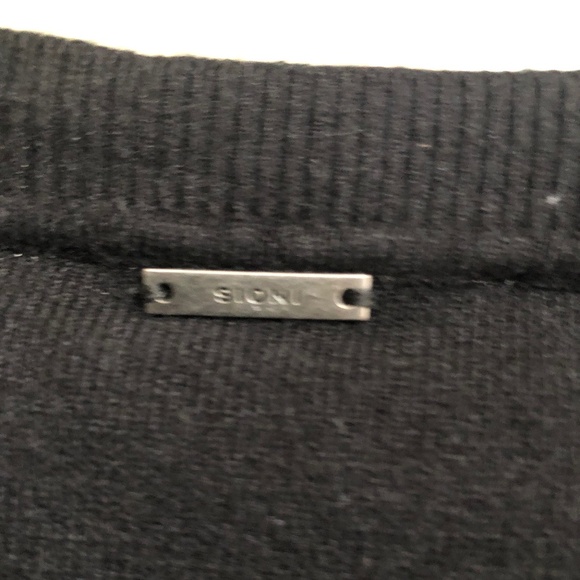 Sioni Black Blouse soft sweater sleeves long with mesh - Picture 4 of 7